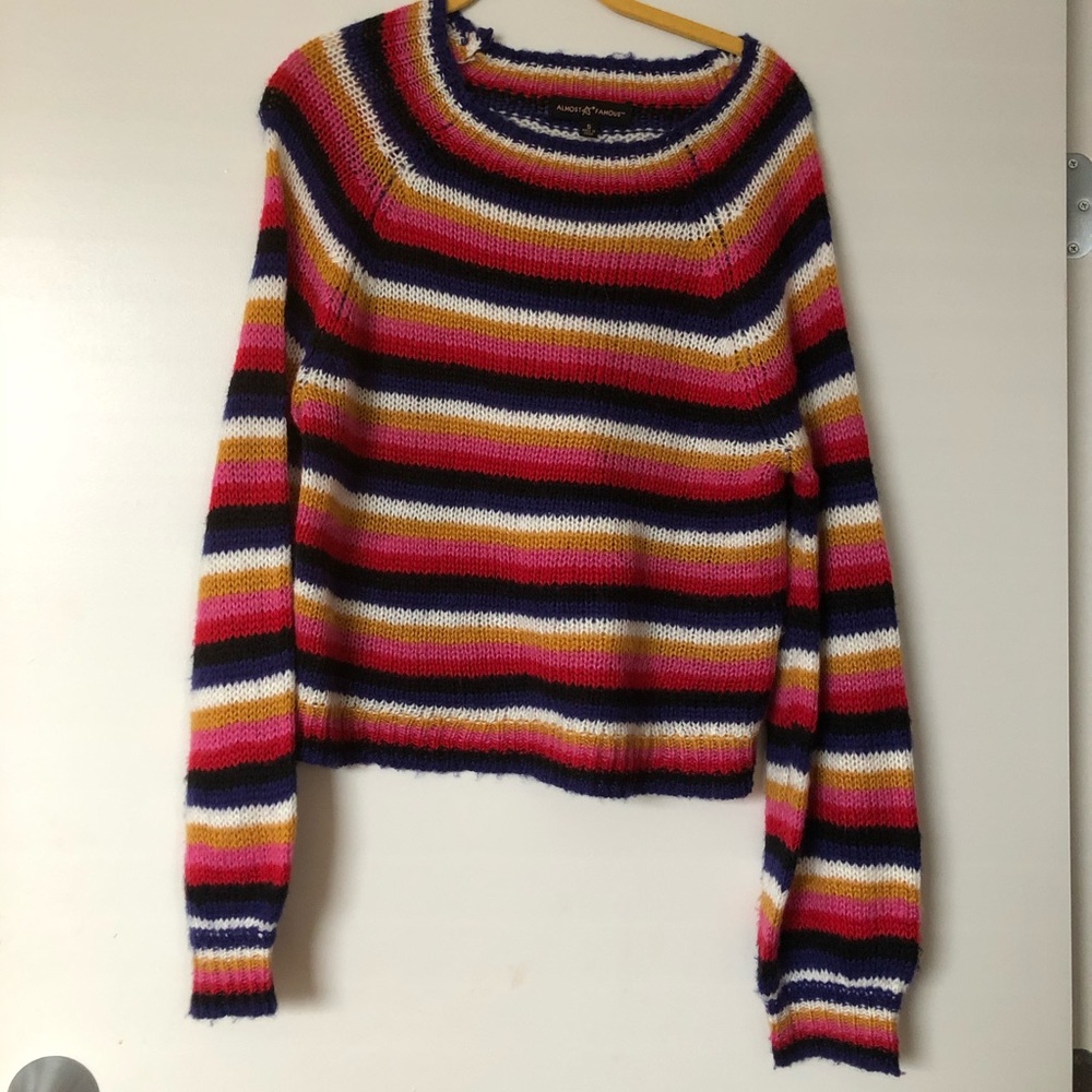 Almost famous striped multicolor sweater